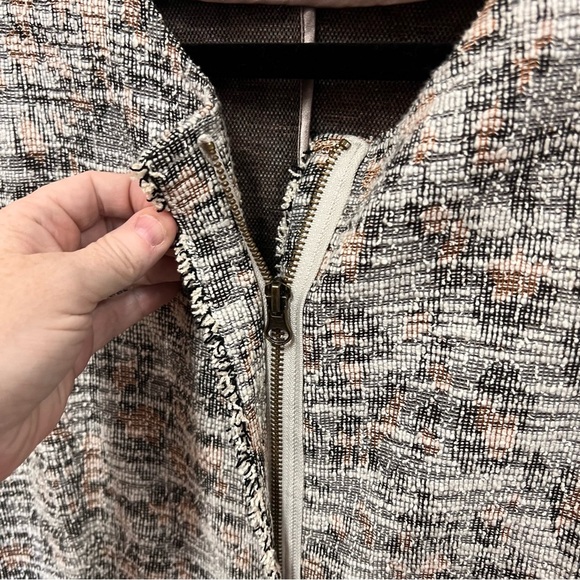 Dolan Anthropologie Leopard Tweed Longline Full Zip Jacket size Medium - Picture 4 of 12